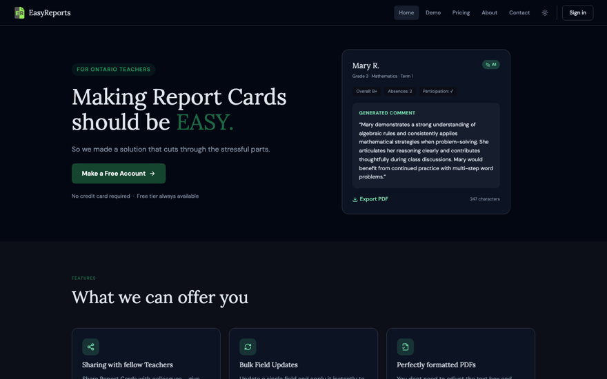 EasyReports screenshot